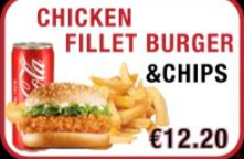 Chicken Fillet Burger & Chips deal